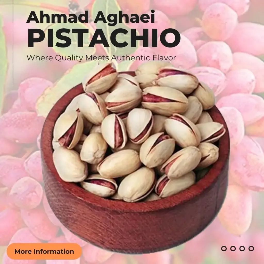 Premium Iranian Ahmad Aghaei Pistachios – Luxury grade, supplied by Apageco Global Trading